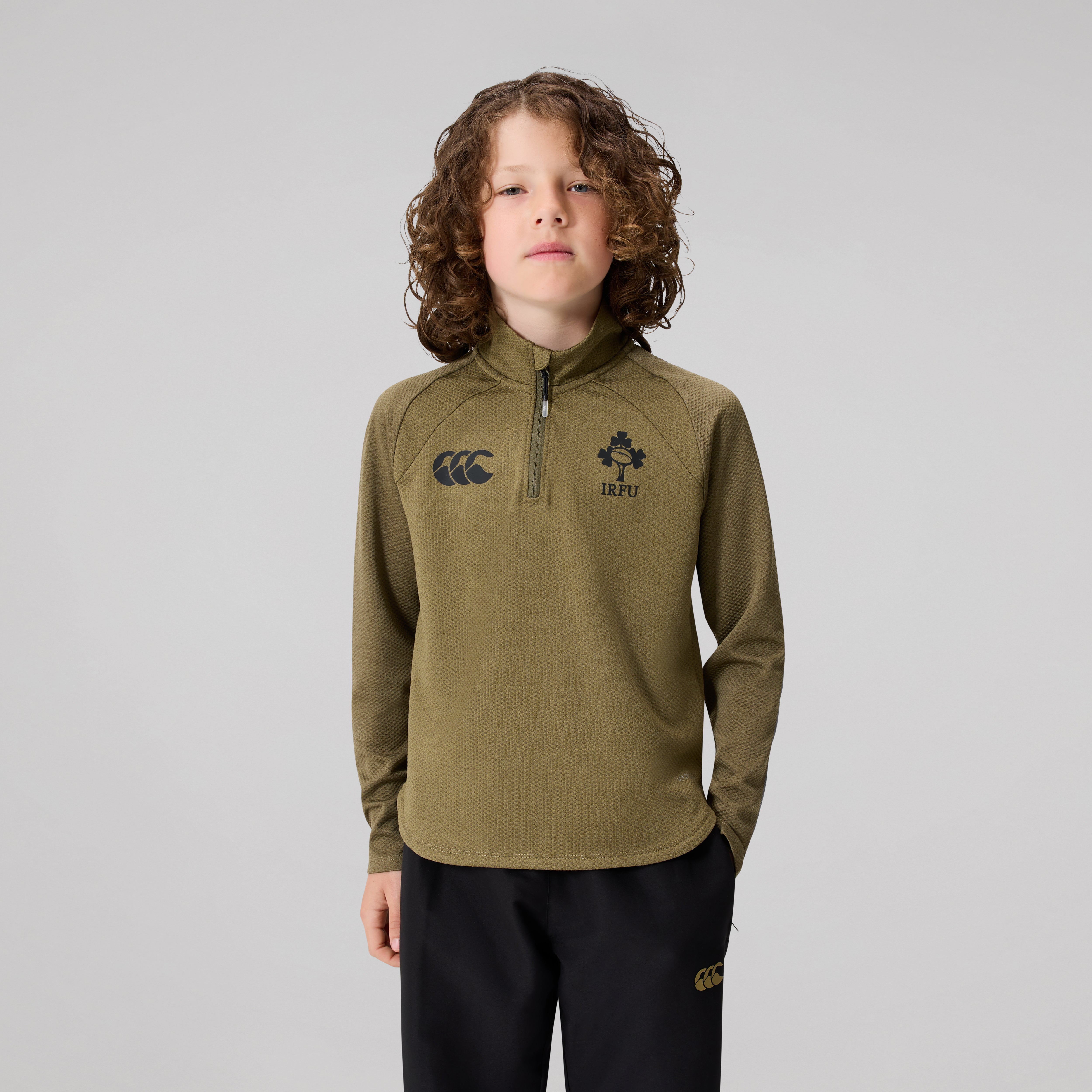 canterbury-junior-unisex-ireland-elite-1st-layer-khaki-camiseta-t-rmica-de-entre image 1