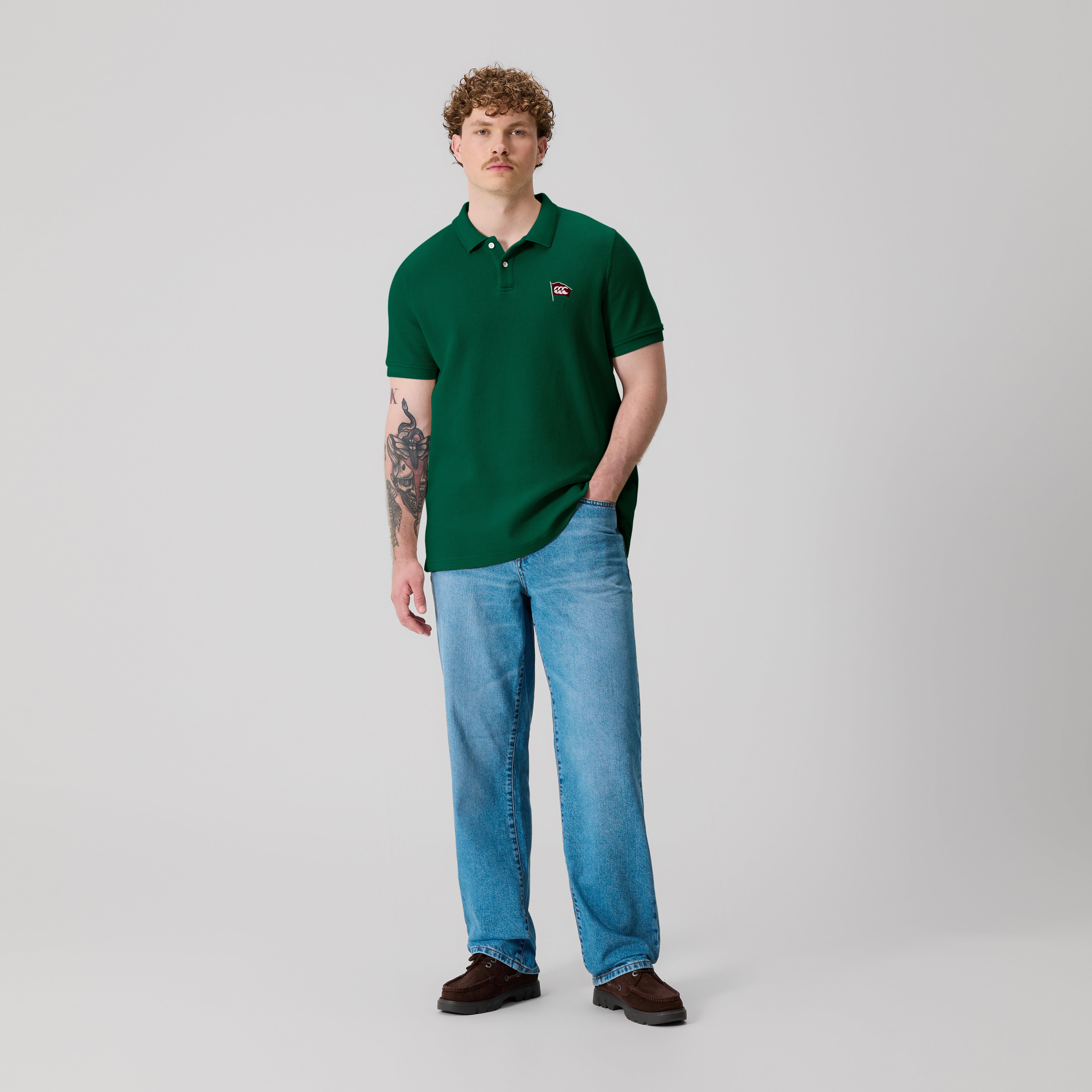 canterbury-polo-cl-sico-hombre-verde-oscuro image 3