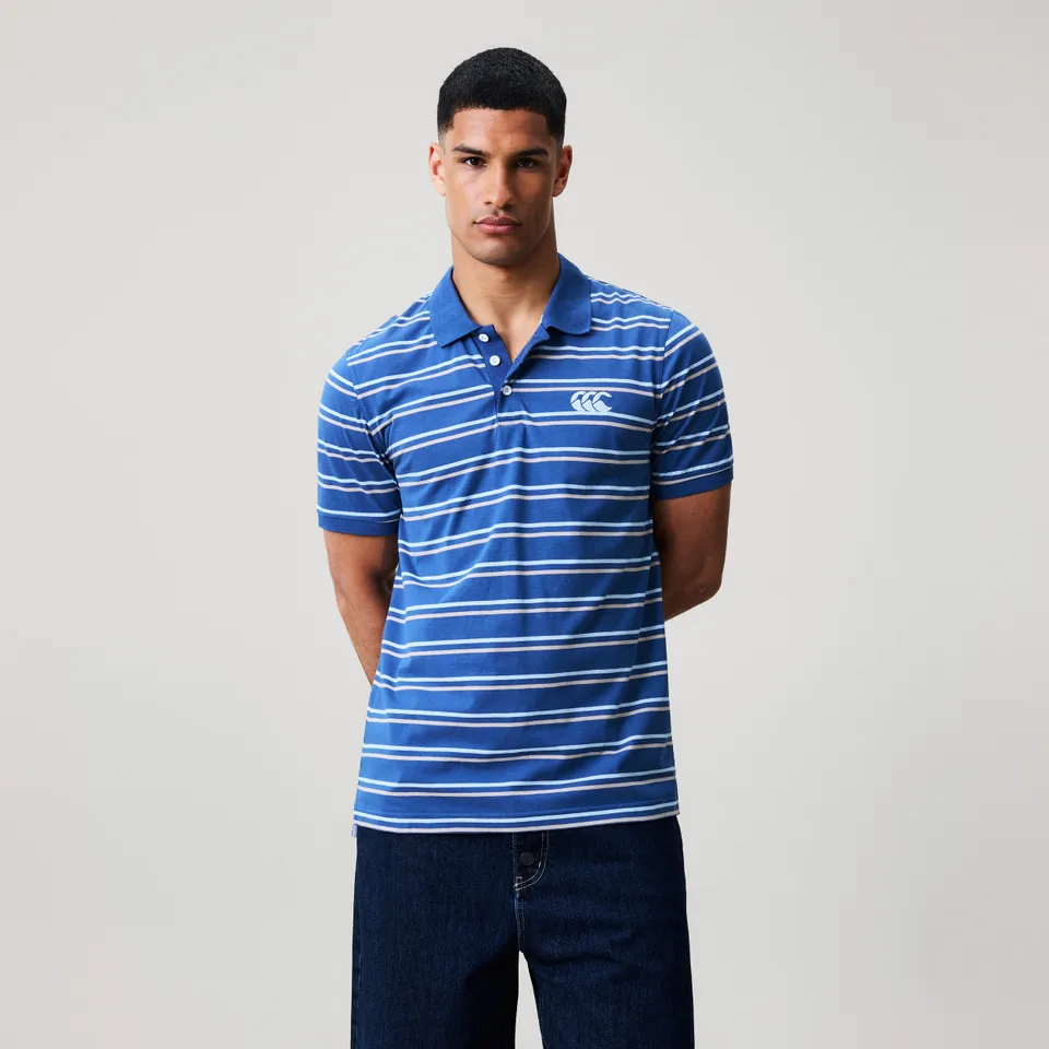 canterbury-mens-yarn-dye-stripe-polo-shirt-black image 1
