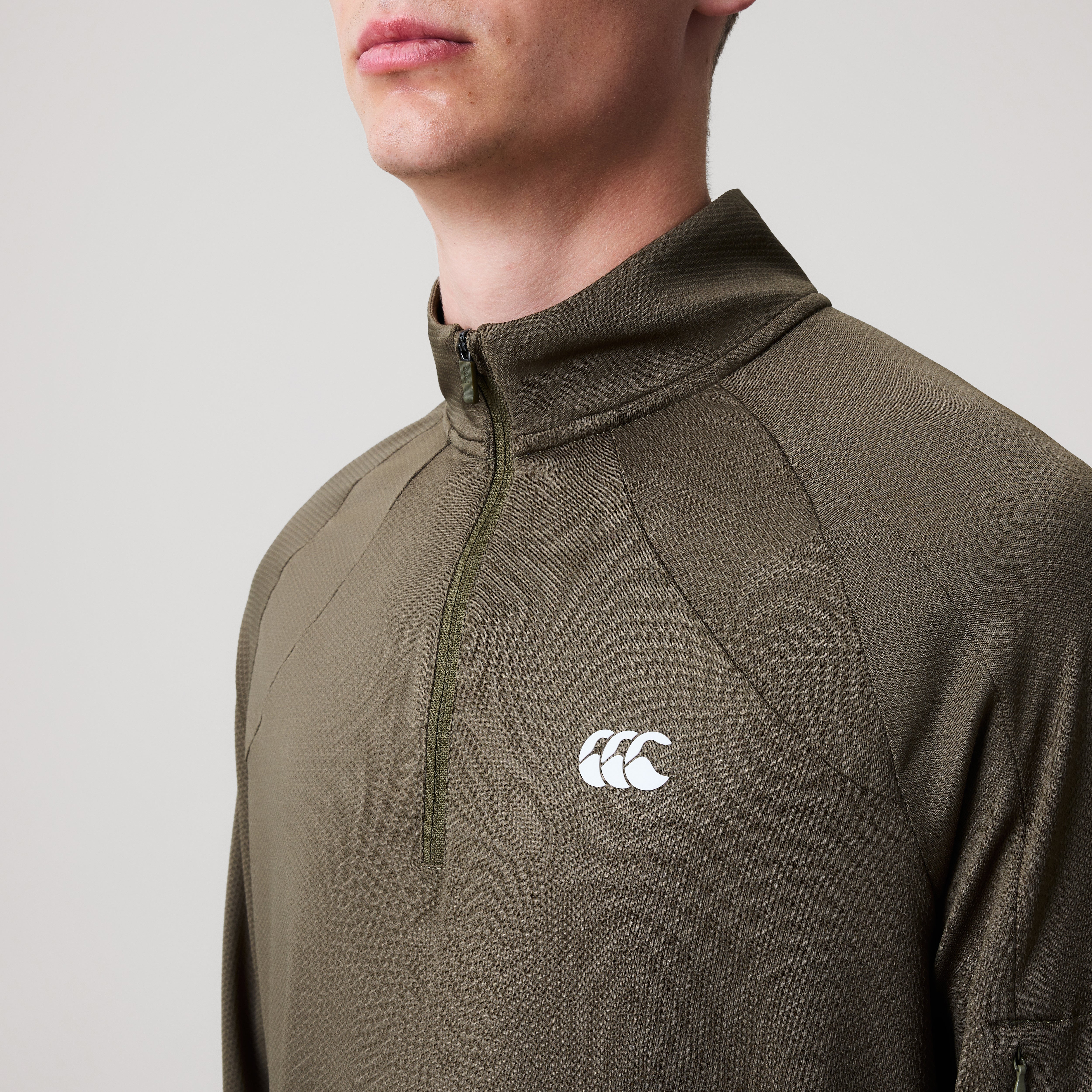 canterbury-tempo-1-4-zip-green-sudadera-de-entrenamiento-para-hombre image 7