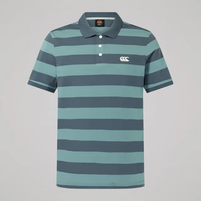 canterbury-mens-fundamentals-stripe-polo-shirt-grey image 1