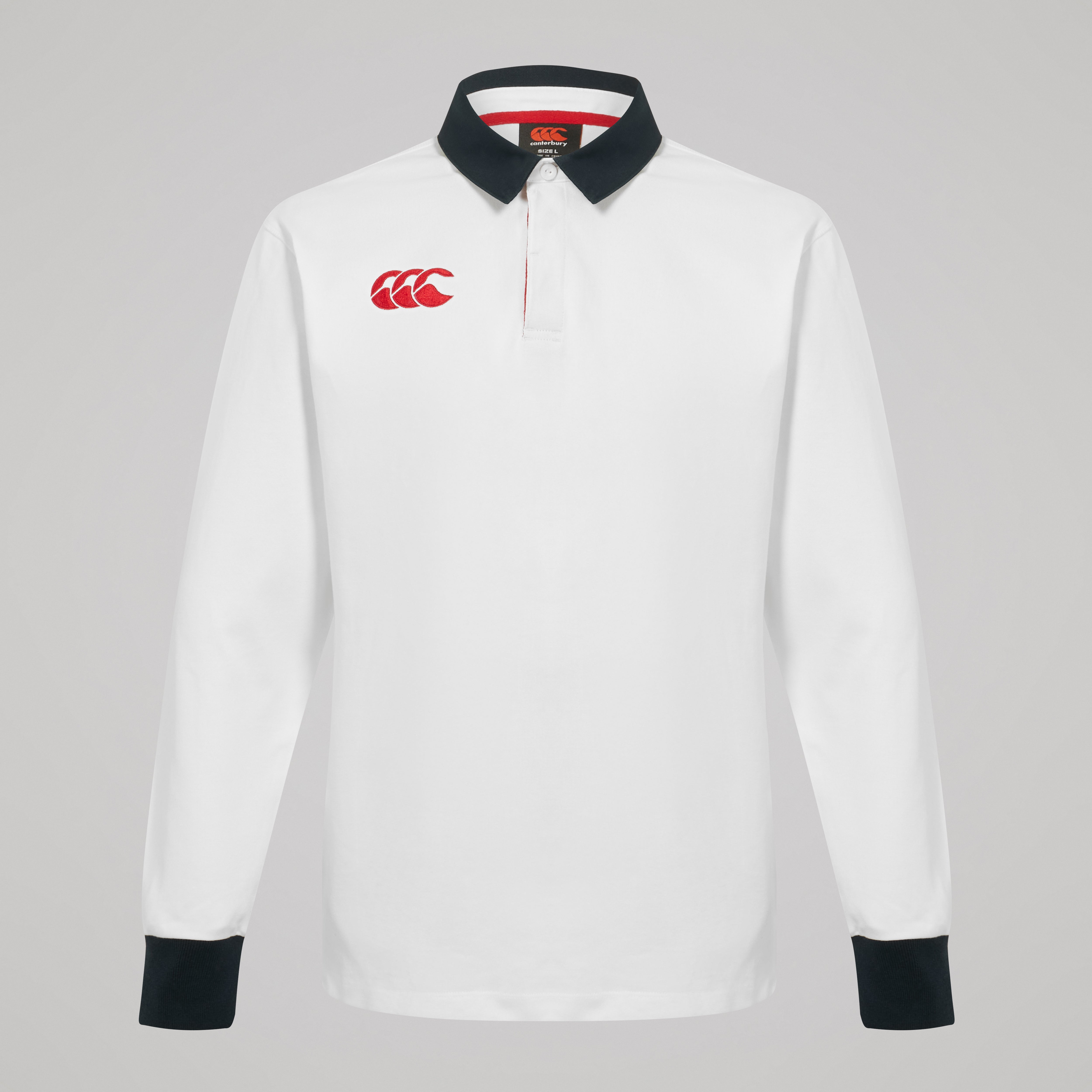 camiseta-de-rugby-canterbury-classic-manga-larga-blanca-para-adulto-unisex image 1