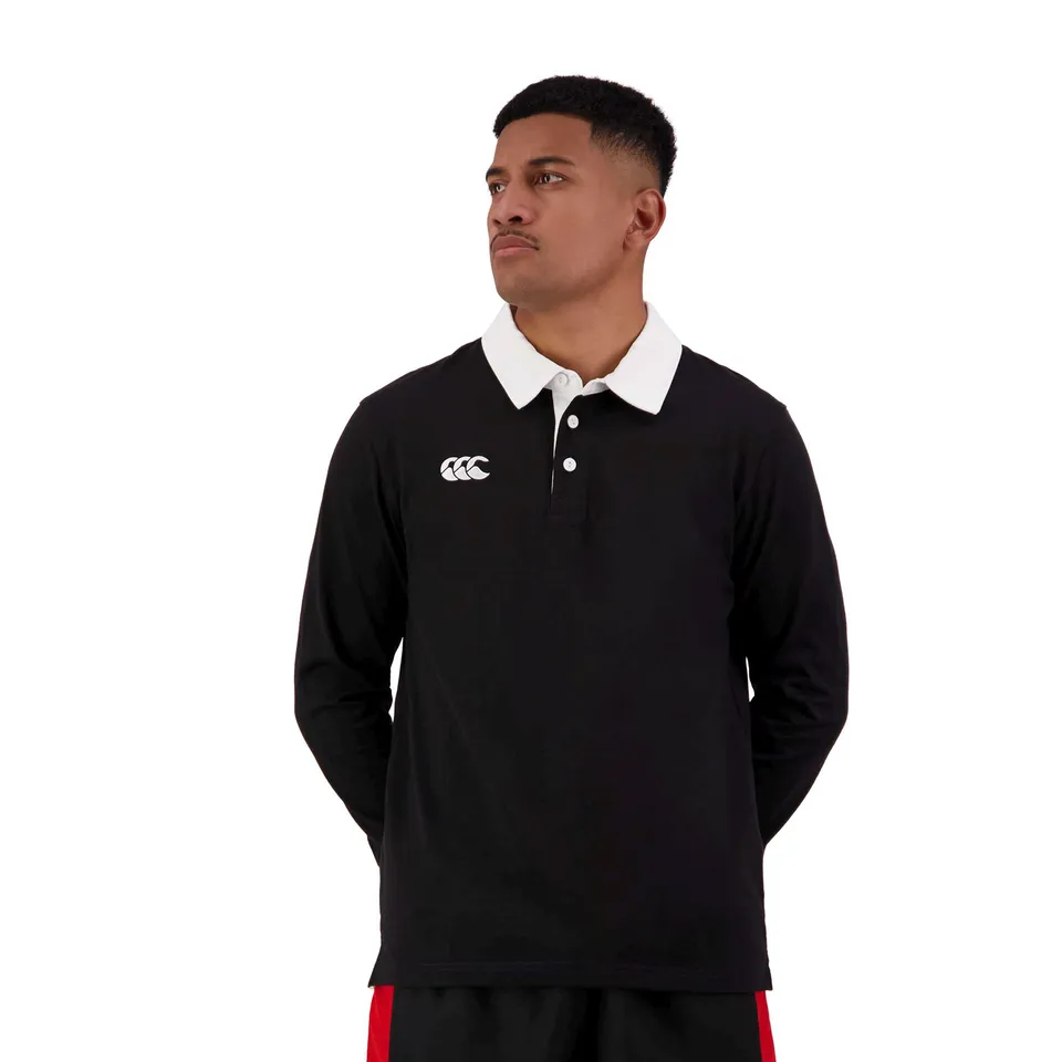 camiseta-de-rugby-canterbury-solid-dye-manga-larga-negra-para-hombre image 1