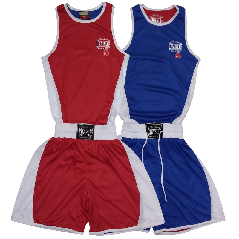 charlie-boxing-set-amateur-reversible-equipo-de-boxeo-azul-y-rojo-en-poli-ster image 1
