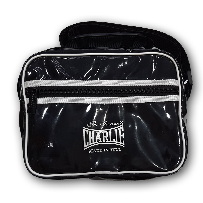 bolso-vintage-mini-negro-de-charlie-boxing-21x15x8-cm-polipiel-con-brillo-y-band image 1